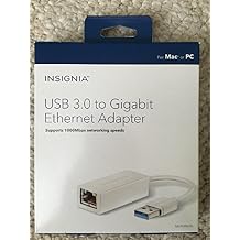 Insignia - USB 3.0-to-Gigabit Ethernet Adapter - White