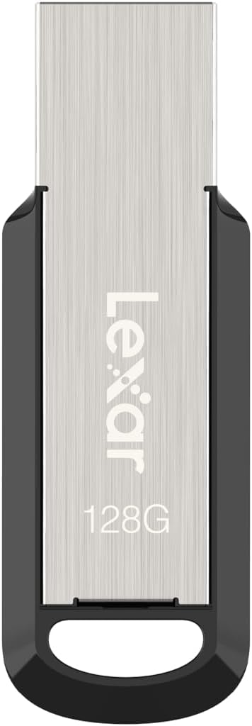 Lexar 128GB JumpDrive M400 Flash Drive, 150MB/s Read, USB 3.2 Gen 1 | Compatible w/ PC & Mac, Backup, Metal, Rugged, Key Ring Design, USB 3.1/3.0/2.0 Backwards Compatible, LJDM400128G-BNBNU
