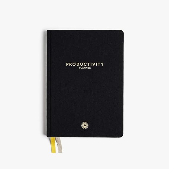Intelligent Change 3-Month Productivity Planner 2025, Productivity Tools for Time Management & Mindfulness, Daily Planner To Do List, A5 Undated Quarterly Planner (Black)