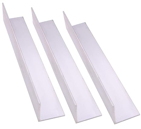 VERNUOS 3PCS 2" x 2" Aluminum Angle 6061, 12" Length, T6511 Mill Stock, 1/8" Thick