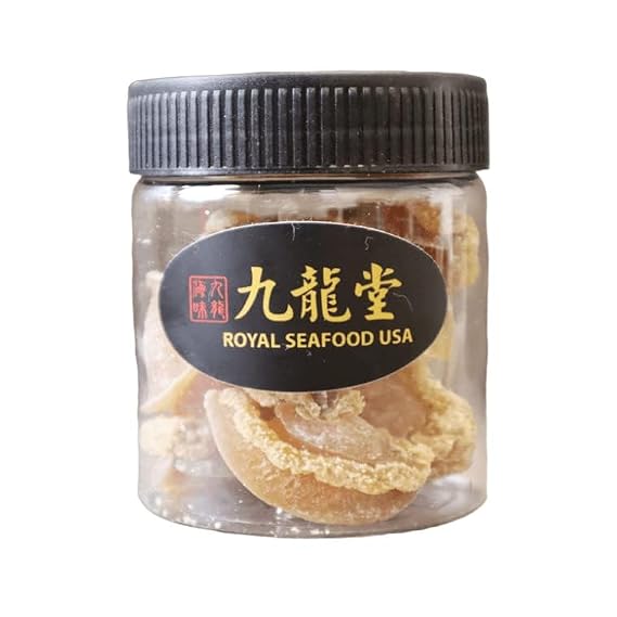 Royal Seafood USA Premium Grade South America Dried Small size Abalone, 4oz, approximately 10 pcs, for Soup/Braised Abalone,10,