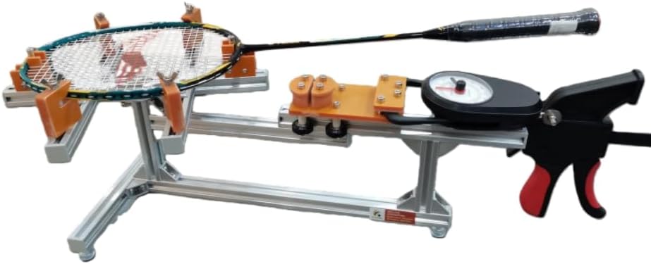 Badminton Racket String Machine, DIY Frame Threader, 6 Point Fixing, Portable String Machine, String Tool for Tennis or Badminton