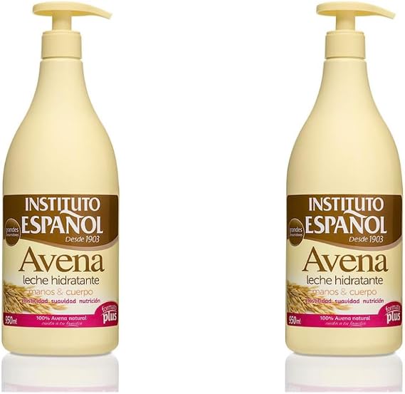 Spanish Oatmeal Moisturizing Lotion- Set of 2- Avena Leche Hidratante Moisturising Creams-Oatmeal Moisturizing Lotion-950 ml