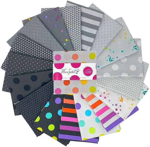 Graywork - True Colors - Charm Pack (42 pcs) by Tula Pink for Free Spirit