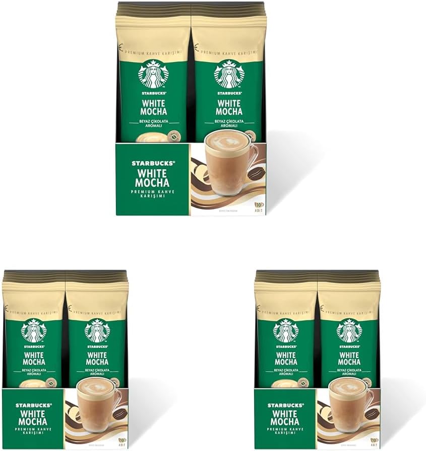 Starbucks White Mocha Premium Kahve Karışımı, 10x24 g (3 paketi)