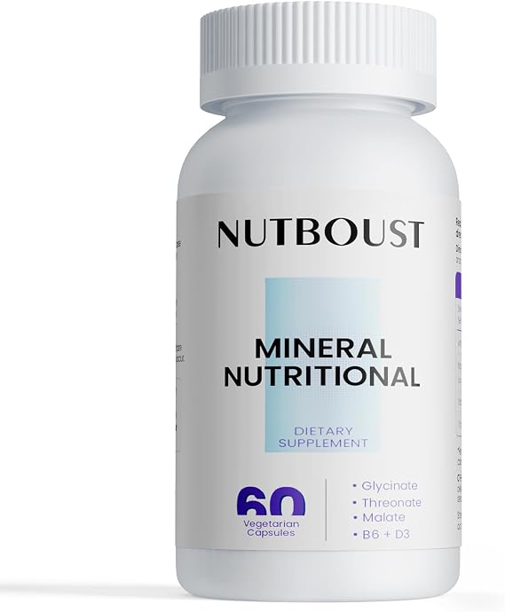Mineral Nutritional Supplements 200mg | 60 Capsules Highly Absorbable, Gentle on Stomach, Supports Muscle Relaxation