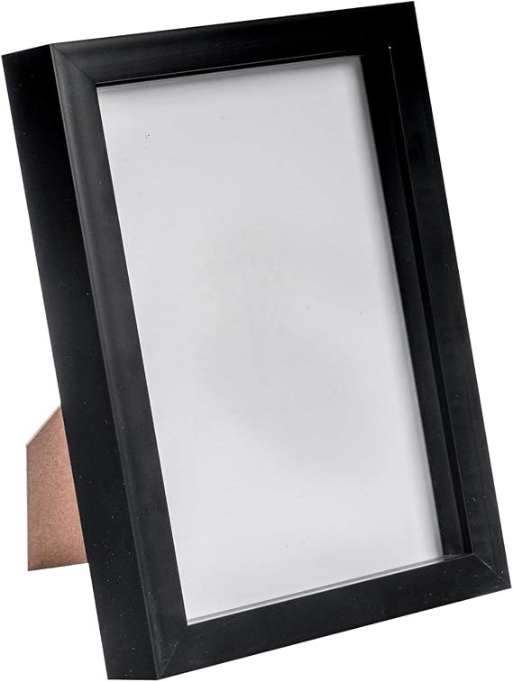 Nicola Spring 3D Box Photo Frame A5 6 x 8 Inch - Black Wood Effect