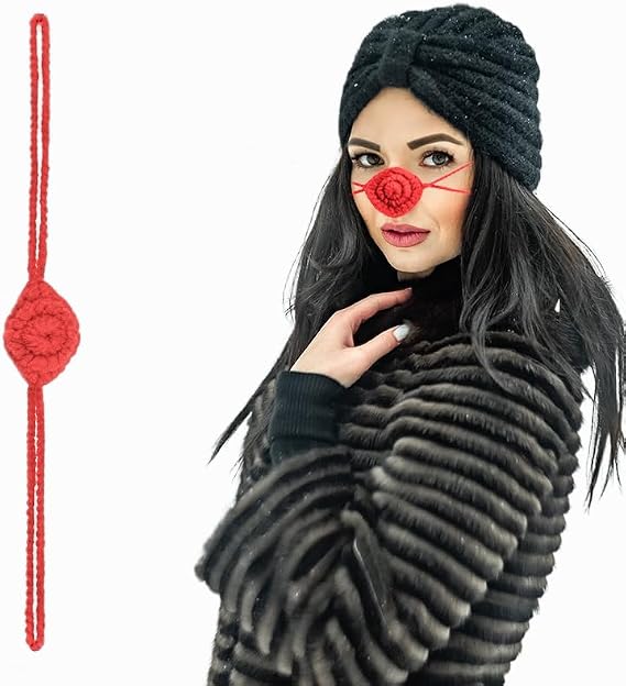 Nose Warmer Women Winter Cozy Soft Nose Cover Comfort Wool Guard for Women Men Sleeping Ski Outdoor Activities Red