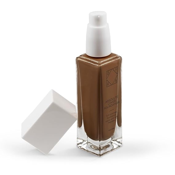 Absolute Cover Foundation #10 | Liquid Medium Coverage Foundation with Natural FInish | Oil-Free Face Makeup | Deep Shade with Neutral Undertone | 1oz/30ml