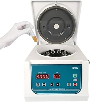 Lab Benchtop Centrifuges, Desktop Lab Centrifuge Machine 4000rpm Electric Centrifuga Machine for Plasma Blood Mini Microcentrifuge Scientific