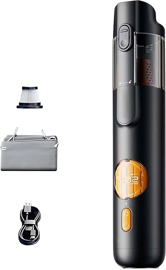 5-in-1 Smart Handheld Vacuum Cleaner Kit,Cordless Mini Vacuum with 15kpa Strong Suction,Suction,Blowing,Inflatable,Brushing,Lighting 5 in 1,Rechargeable Type-C Portable Dust Cleaner for Home,Car,Sofa