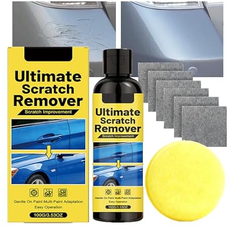 Nano polix Scratch Remover – Eliminate All Car Scratches in 60 Seconds, Car Scratch Remover Set with Nano Sparkle Cloth, ultimate 𝐒cratch removers, Quick Fix Removal Paste for Deep Scratches (1set)