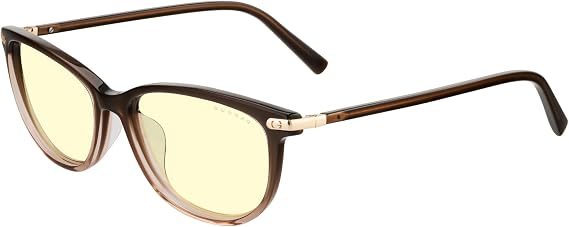 Gunnar Ingrid Women's Computer Glasses Cocoa Fade Crystal Amber Lens