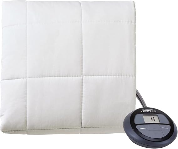Sunbeam PMP Electric Mattress Pad, 14"x14", White