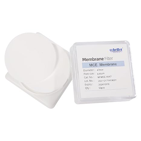 MCE Membrane Filters Lab Disc Mixed Cellulose Esters Filter, 47mm Diameter, 0.45m Pore Size, 100 Pieces/Pack