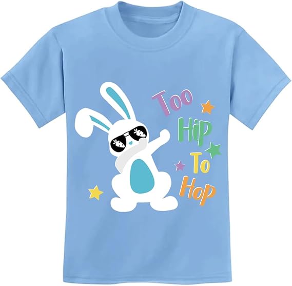 Easter T-Shirts Baby Boys Girls Short Sleeve Shirts Toddler Hip Hop Dabbing Bunny Squad Graphic Tees Tops