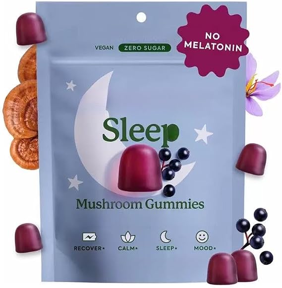 Mushroom Gummies - Melatonin Free - Nighttime Sleep and Relaxation - Vegan