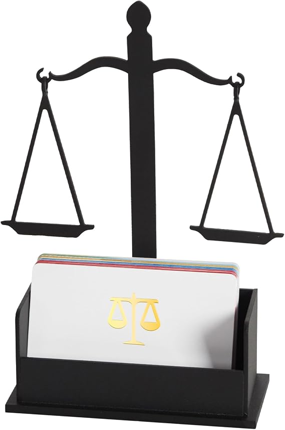 Lawyer Gifts for Men Women, Lawyer Attorney Business Card Holder Attorney Gift to Lawyers or Display your own Lawyer Business Cards Holds 3.5 x 2 inch Cards in Lawyer Office Ironmongery