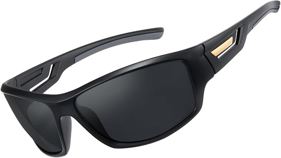 Sports Polarized Sunglasses Men Fishing Sunglasses See Fish SunGlassesUV400 | Sports Running Cycling Fishing Golf Driving Shades Wrap-around Sun Glasses TR90