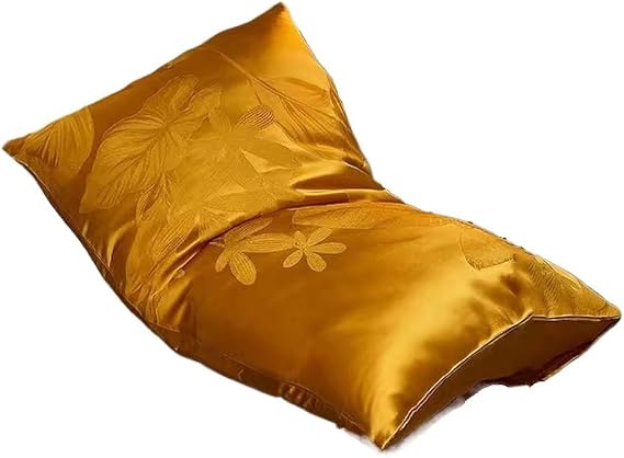 HBJWOV Silk Fabric Pillow with Detachable Soft and Breathable