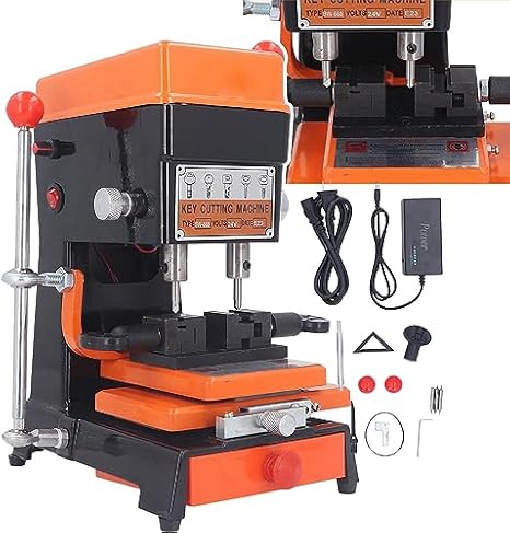 Professional Key Duplicator Machine, Vertical Key Copying with 5 Duplication Types, Easy Operation for Precise Key Cutting