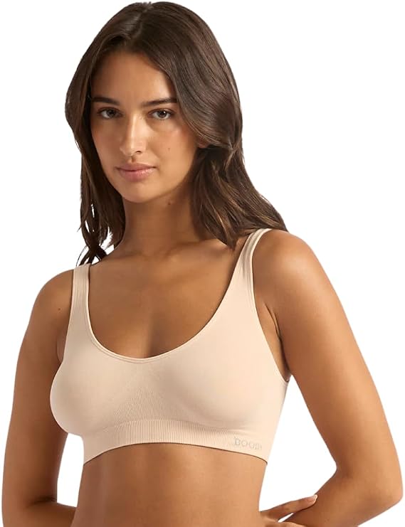 Boody -Seamfree Crop Bra -Seamless Bralette -No Padding, Clips, Fastenings, Wires -Bamboo Viscose -Low-Medium Support Pull-On
