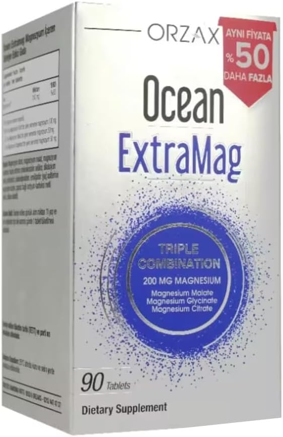 Orzax Ocean ExtraMag Triple Magnesium Combination 90 Tablets