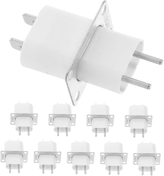 Microwave Oven Magnetron Socket 10pcs Metal Plastic Pin Adapter