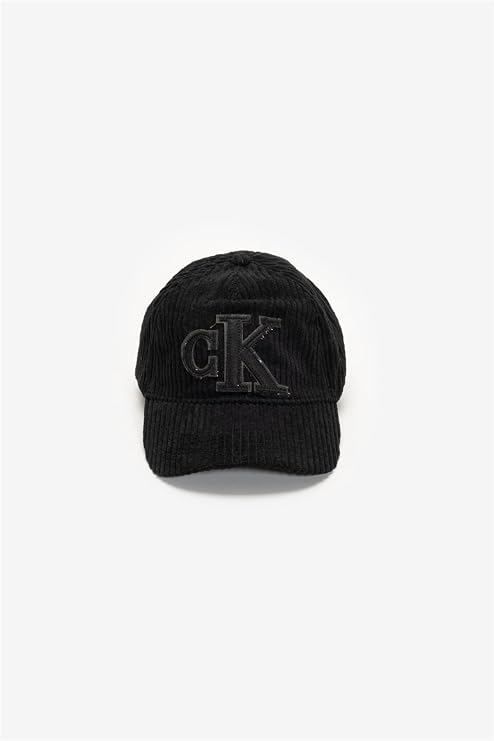 Calvin Klein Felt Monogram Patch Cap Baseball Şapka Siyah, Standart, LV04D5050GUB1, SİYAH, Erkek