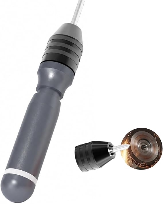 tungsten sharpener, Tungsten Needle Holder for TIG Welding with Rotating Wire Clamp, Secure Clamping Tool Max 6mm Diameter for Argon Arc Welding Electrode Grinding & Resharpening
