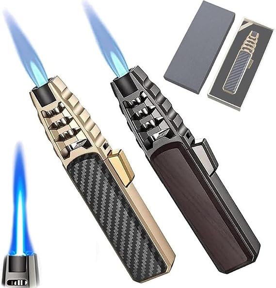 Fire Blaze Lighter, FireBlazer Lighter, Fireblaze Electric Lighter,Adjustable Long Flame, High Temperature Resistant Nozzle, with Safety Lock,Long Lighters for Outdoor Use(2pack)