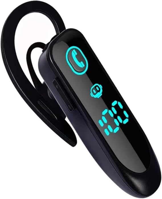 eppfun Bluetooth Earpiece Wireless CVC8.0 Headset for Cell Phone Dual Mic Noise Canceling Handsfree Phone Earpiece with Mute for iPhone Android Home Office Driving