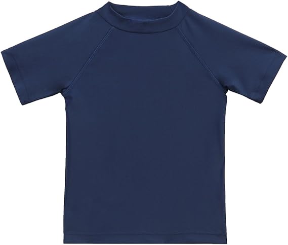 ESTAMICO Boys Short Sleeve Rash Guard Shirt Quick Dry Swimwear UPF 50+ Protection Athletic Swim Tee