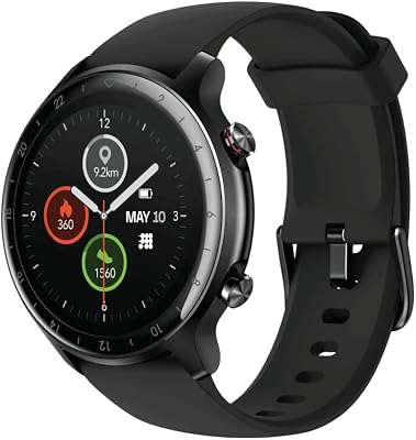 Cubitt CT4 GPS Smart Watch, Fitness Tracker with Built in GPS, 1.28 TFT-LCD Color Touch Screen, Waterproof, Blood OxygenHeart RateSleep and Stress Monitor, Step Counter, 14 Sports, Unisex Black