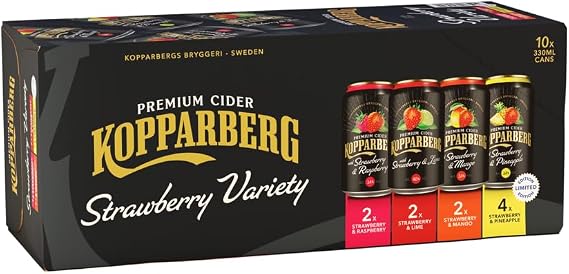 Kopparberg Premium Fruit Cider Strawberry Variety 10 x 330ml