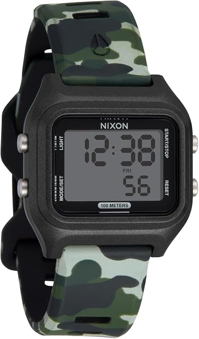 NIXON Ripper A1399-100m Water Resistant Men's Digital Sport Watch (36.5mm Face, 20mm Silicone Band) - Made with Recycled Ocean Plastics