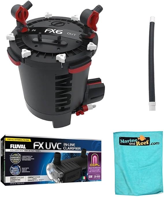 FX6 High Performance Canister Filter & UVC Clarifier Bundle (4 items)