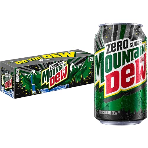 Mountain Dew Zero Sugar Soda, 12oz Cans 12 Pack