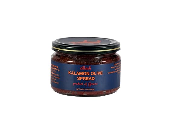 Oilladi Tapenade Kalamon Olive Spread imported from Greece, 8.1 oz