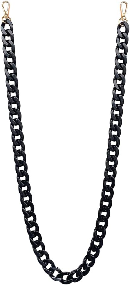 Decker DIY 40 Inches Acrylic Purse Chain Plastic Handbag Strap Shoulder Cross Body Strap with Metal Buckles