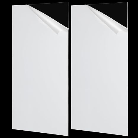 2 Pcs 12" x 24" x 1/8" Polycarbonate Sheet Panels, Clear Plastic
