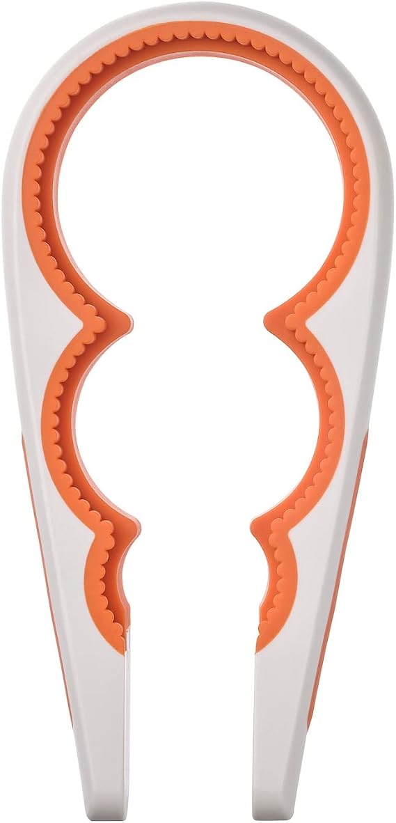 Kavanoz açacağı, beyaz-turuncu, 21 cm