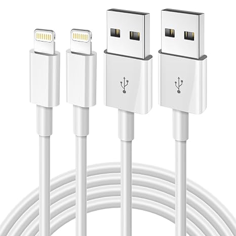 2Pack iPhone Charger Cable 1M [Apple MFi Certified] USB to Lightning Cable | Apple charger cable iPhone Cable for iPhone 14 13 12 11 Pro Max XS XR X 8 7 6 Plus 5s iPad