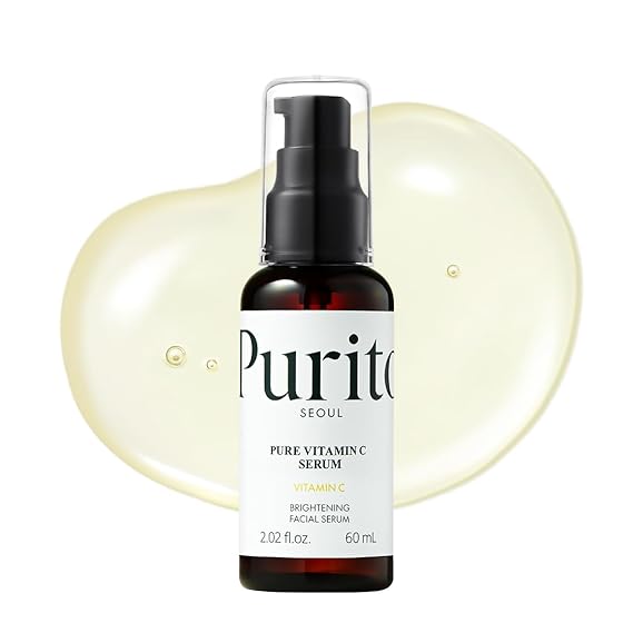 PURITO Pure Vitamin C Serum for Sensitive Skin, 2.00 fl.oz | Brightening Facial Serum, Dark Spot Care, Antioxidant Booster, Radiance & Glow, Korean Skincare