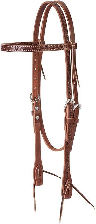 Weaver Leather Unisex Adult Browband Headstall, Brown, Horse US