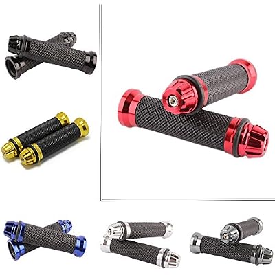 Motorcycle 78 CNC Hand Grips Aluminum Rubber Gel Handlebar for Sport BikeRed