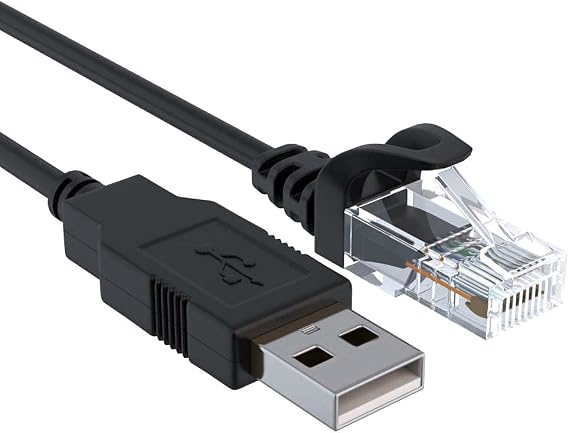 CableRack 6ft USB to RJ45 Rollover Console Cable for Cisco