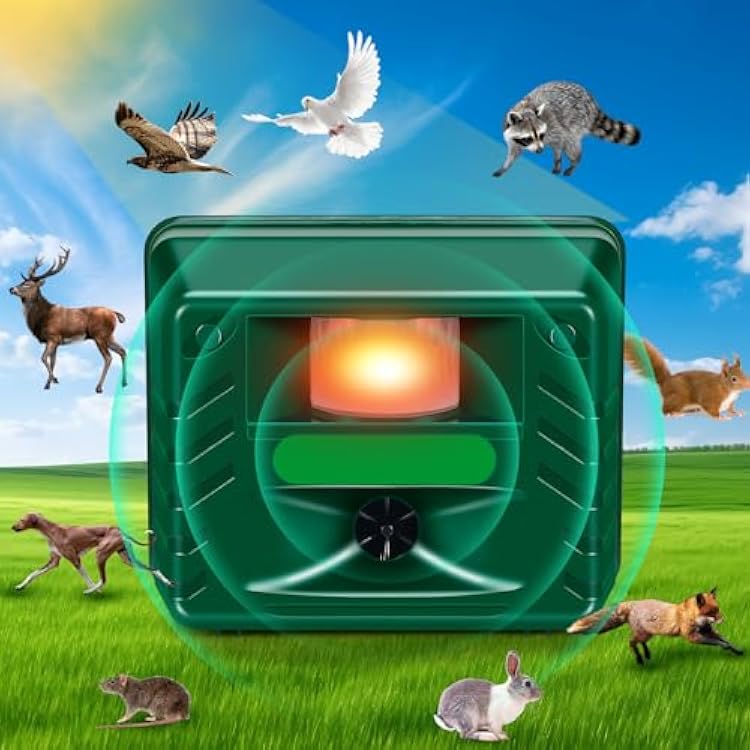 2024 Upgraded Bird Deterrents for Outside Ultrasonic Bird Repellent Devices with Motion Sensor Pigeon Deterrent Woodpecker Deterrent Devices to Keep Birds Away from Balconies Farm Garden