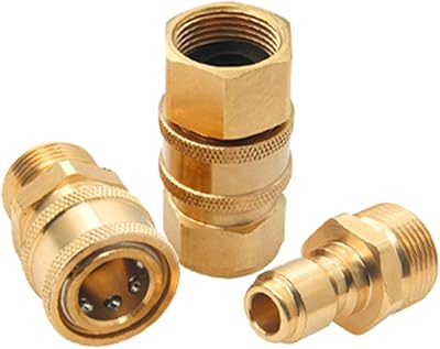 Pressure Washer Adapter Set,M22-15 Swivel Male Thread Fitting, 38 Quick Connect kit fits 34 standard hosest,5000 PSI4PCS