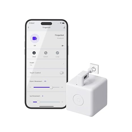 MOES Zigbee Fingerbot Plus, No Wiring Switch Smart Button Pusher, Upgrade with Touch Control,Support Alexa, Compatible with Tuya Smart Life
